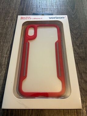 Verizon Red Slim Protective Case for iPhone X
